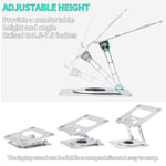 Dizüstü Bilgisayar Standı - Alüminyum Alaşımlı Stand 360 Derece Dönebilen PC Katlanabilir Ergonomik, Yükseklik ve Açı Ayarlanabilir, iPad, Dizüstü Bilgisayarlar ve Tabletler ile Uyumlu, 17 İnç