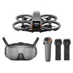DJI AVATA 2 FLY SMART COMBO (THREE BATTERIES) | Gözlük N3 ve RC Motion 3, Sürükleyici Uçuş Deneyimi, Dahili Pervane Koruması, Kolay Çevirme/Rulo içerir