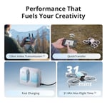 DJI Flip Fly More Combo DJI RC 2 GL Drone Gri | Yetişkinler için 4K UHD Kameralı Drone, Palm Kalkış, Otomatik Dönüş, Akıllı Uçuş, 93 Dakika Uçuş Süresi için 3 Pil