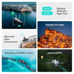 DJI Mini 4 Pro Fly More Combo, DJI RC 2 Ekranlı Kumandalı, 249 gr, 4K çekim, Drone, Gri