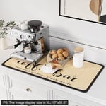 DK177 Kahve Mat Kahve Bar Matı Leke Emici Kurutma Matı Su Geçirmez Kauçuk Destekli Kahve Makinesi Kahve Makinesi Kahve Makinesi Kahve Makinesi Espresso Makinesi Aksesuarları-80 cm x 43 cm