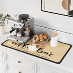 DK177 Kahve Mat Kahve Bar Matı Leke Emici Kurutma Matı Su Geçirmez Kauçuk Destekli Kahve Makinesi Kahve Makinesi Kahve Makinesi Kahve Makinesi Espresso Makinesi Aksesuarları-80 cm x 43 cm