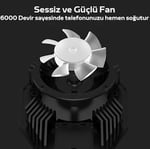 DL06 Ultra Güçlü Telefon Soğutucu Fan Seramik Turbo Soğutma