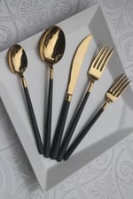 Dmr Life Rüya Titanyum Gold Siyah Tatlı Bıçağı 6 Adet
