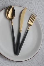 Dmr Life Rüya Titanyum Gold Siyah Yemek Bıçağı 6 Adet