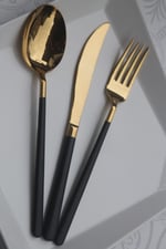 Dmr Life Rüya Titanyum Gold Siyah Yemek Bıçağı 6 Adet