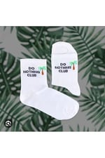 Do Nothing Club - Hiç Bir Şey Yapmama Kulübü Kolej Çorap Beyaz Standart
