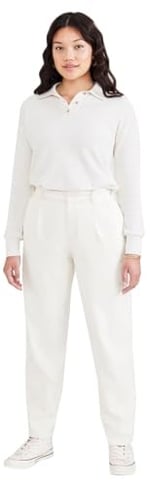 Dockers High Waist Pleated Original Khaki Tapered Pantolon Klasik Pantolon Kadın