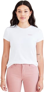 dockers Kısa kollu logolu tişört Şort SLEEVE LOGO TEE Kadın