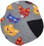 Do&De Flora Hareketli Erkek Çorap Gri (Kedi Desenli) - (40/44)