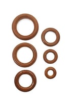 DOĞAL AHŞAP CİLALI HALKA - Bedenler: 13 MM, 18 MM, 25 MM, 28 MM, 33 MM, 35 MM