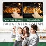 Doğal Fırın Pişirme Kağıdı 40 Yaprak (4x10), 37x42 cm Kesilmiş Yağlı Kağıt, Yapışmaz PFAS Free Fırın Kağıdı (37x42, 4 paket, 40.0)