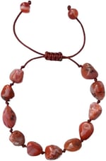 Doğal Karnelyan Akik Bileklik Makrome Ayarlı 453-2