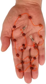 Doğal Rudrakşa Rudraksha Gözlük İpi 129-9