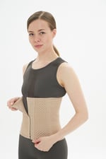 Doğum Sonrası Kopçalı Lohusa Korse (Krem, S/M)