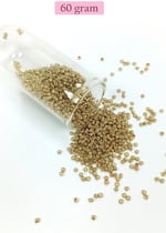 Dökme Cam Kum Boncuk (11/0) 2 mm - 60 Gram - Altın - BNC059