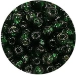 Dökme Cam Kum Boncuk Büyük Boy (6/0) 4 mm - 60 Gram - Şeffaf Koyu Yeşil - BNC136