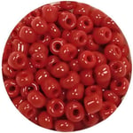 Dökme Cam Kum Boncuk Büyük Boy (6/0) 4 mm - 20 Gram - Koyu Kırmızı - BNC074