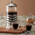 Dökme Espresso Bardakları 4'lü Set - Cam Espresso Bardakları Bacalı Shot Bardağı 2.5 oz - Çift Espresso Bardakları - Küçük Çift Duvarlı Şeffaf Espresso Bardakları - Expresso Kahve Fincanı - Espresso