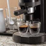 Dökme Espresso Bardakları 4'lü Set - Cam Espresso Bardakları Bacalı Shot Bardağı 2.5 oz - Çift Espresso Bardakları - Küçük Çift Duvarlı Şeffaf Espresso Bardakları - Expresso Kahve Fincanı - Espresso