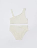 Dokulu kumaş kız çocuk bikini takım