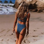 Dokulu özel kumaşlı Bikini Takım DB200785BT