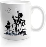 Don Kişot Kupa Bardak Coffee Mug Beyaz Kulplu Seramik Kupa