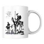 Don Kişot Kupa Bardak Coffee Mug Beyaz Kulplu Seramik Kupa