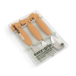Done by Deer Easy grip Geyik Arkadaşları Hardal Sarısı Çatal Bıçak Takımı - Kaşık, Çatal ve Bıçaklı - Yumuşak, Kaymaz Silikon Saplı Çocuk Çatal Bıçak Takımı - Çocuklar için Sevimli Vaftiz Hediyeleri