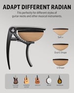 Donner DC-2 Gitar Capo Akustik ve Elektro Gitar Ukulele Bas Mandolin ve Banjo için Gitar Seçtikleri, Siyah
