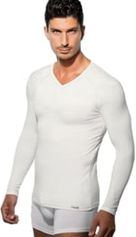 DOREANSE 2980-2985 ERKEK V YAKA UZUN KOL EKRU THERMAL