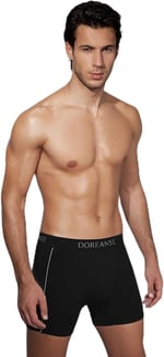 Doreanse Erkek Modal Çizgili Siyah Normal Paça Boxer C0T8N7O1