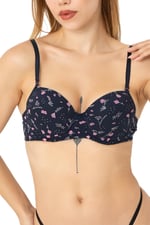 DoReMi Desenli Push Up Sütyen