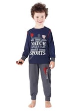 DoReMi Erkek Çocuk Pijama Takımı LACİVERT 4-5