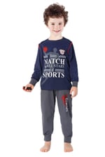 DoReMi Erkek Çocuk Pijama Takımı LACİVERT 4-5