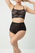 DoReMi Fantezi Transparan Şortlu Bralet Takım SİYAH S-M
