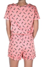 DoReMi Kadın Somon Funky Zebra Tulum 002-000216 - Bedenler: M, L-XL