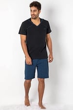 DoReMi Kısa Kollu Erkek Pijama Takım SİYAH XXL