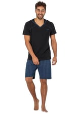 DoReMi Kısa Kollu Erkek Pijama Takım SİYAH L
