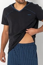 DoReMi Kısa Kollu Erkek Pijama Takım SİYAH XXL