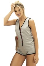 DoReMi Şortlu Tulum Pijama GRİ S-M