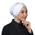 Dört Bantlı Çapraz Dış Tesettür Bonesi Hazır Türban Penye