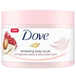 Dove Vücut Peelingi Nar Çekirdeği ve Shea Yağı 225ml Beyaz