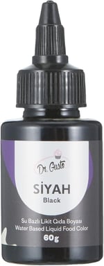 Dr.Gusto Su Bazlı Likit Gıda Boyası 60 Gr Siyah