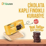 Dr. Gluten Glutensiz Çikolata Kaplı Fındıklı Kurabiye