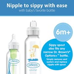 Dr. Brown's 8 oz/250 ml PP Dar Ağız + Sippy Biberon Bardak, Tavşan, Tekli Paket