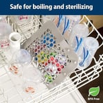 Dr. Brown's Küçük Parçalar, Şişe Nipelleri, Göğüs Pompası Aksesuarları ve Emzikler için Ayarlanabilir Boyutlandırmalı% 100 Silikon Biberon Bulaşık Makinesi Çantası