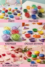 Dr. Gusto Su Bazlı Likit Sıvı Gıda Boyası 25 GR 8'Lİ SET KIRMIZI, SARI, TURUNCU, YEŞİL, PEMBE, MAVİ, SİYAH,MOR