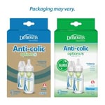 Dr. Brown's Natural Flow® Anti-Colic Options+™ Dar Cam Biberon, 4 oz/250 ml Seviye 1 Yavaş Akış Nipeli, 2'li Paket, 0 m+