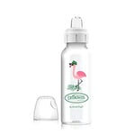 Dr. Brown's 8 oz/250 ml PP Dar Ağız + Sippy Biberon Bardak, Flamingo, Tekli Paket